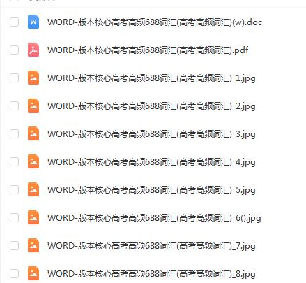 WORD版核心高考高频688词汇