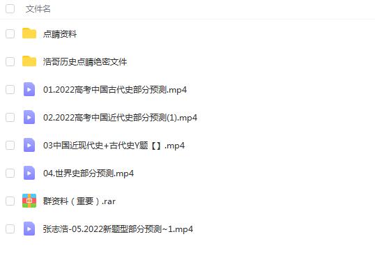 【张志浩】2022高考历史押题课[百度网盘分享]