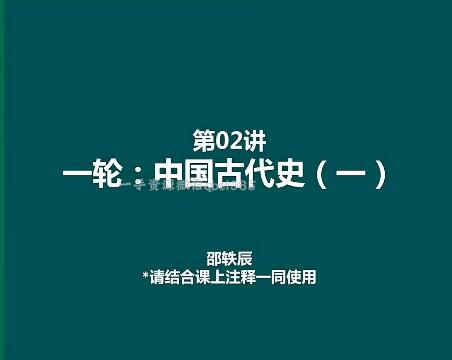 【绍轶辰】2023高考历史一轮复习精讲20讲