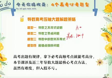 刘天麒2023高考数学A+寒假班 