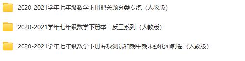 2021七年级下册数学把关题+举一反三系列+期中期末强化冲刺卷