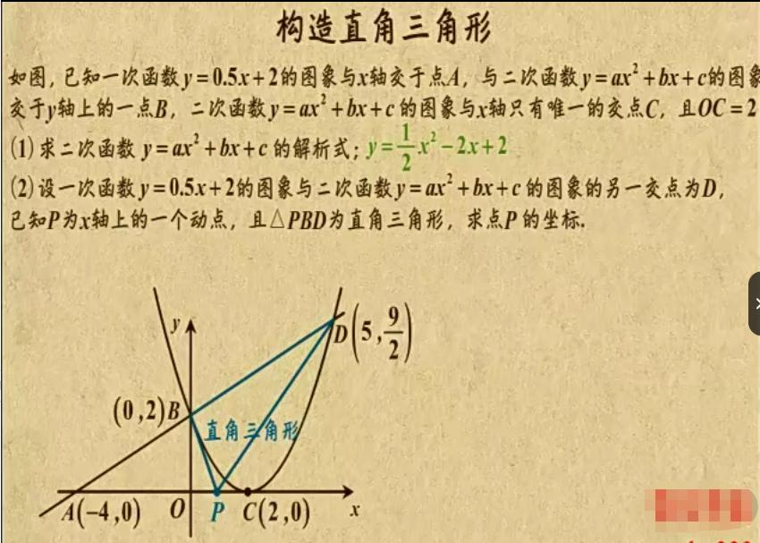 中考数学动点构造知识点专题教学视频