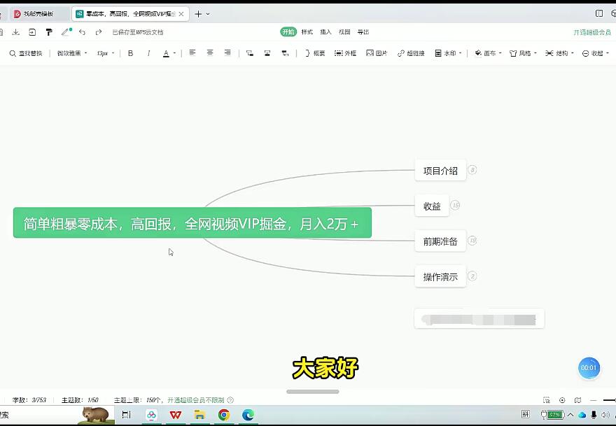 全网视频VIP掘金项目：简单粗暴零成本，高回报！