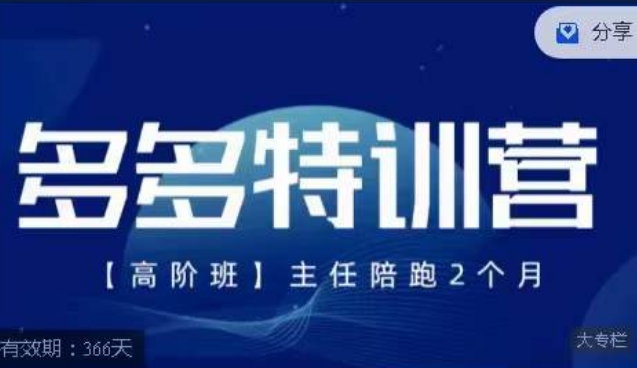 【拼多多最新技巧】纪主任・多多特训营高阶班更新，实操玩法落地