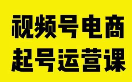 【自然流起号课程】视频号电商运营，助力商家0-1突破，教你起号运营