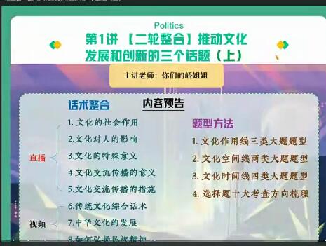 周峤矞助你冲刺2022高考政治二轮复习寒春联报（寒假班+春季班）