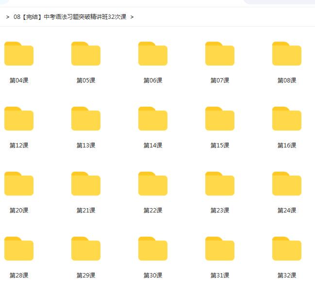 中考语法习题突破精讲班32次课【完结】