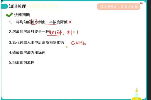 杨静然初中化学2020春初中化学中考化学冲顶班（12讲带讲义）