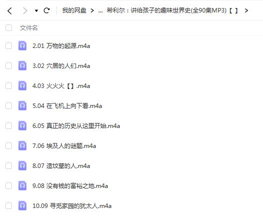 讲给孩子的趣味世界史全90集MP3