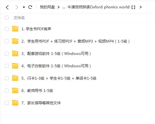 牛津自然拼读Oxford Phonics World 1~5级全套视频+音频+书