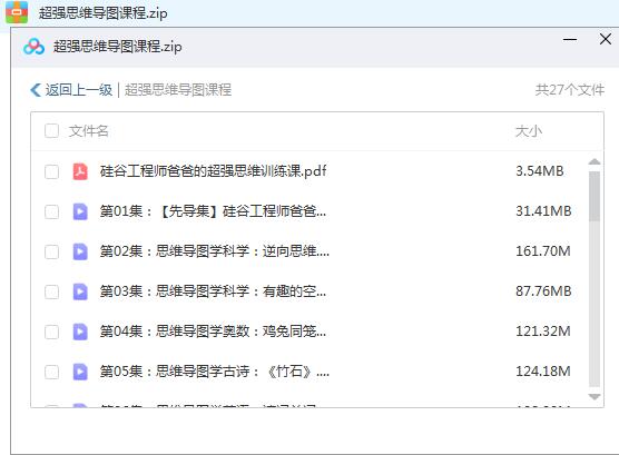 超强思维导图课程：26节学习资料