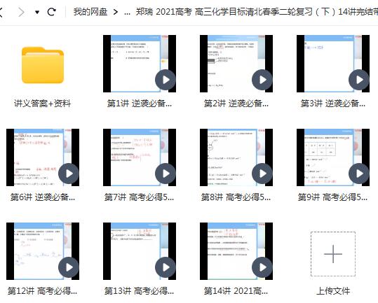 郑瑞 2021高考 高三化学目标清北春季二轮复习 14讲完结带讲义