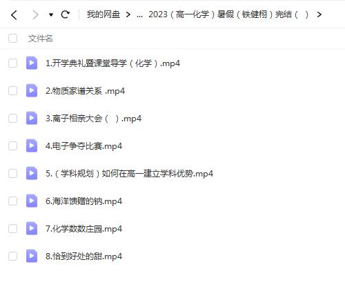 铁健栩 2023 高一化学暑假班 8讲