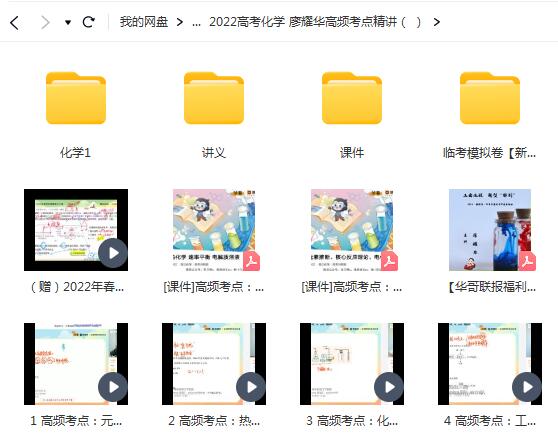 廖耀华 2022高考化学高频考点精讲