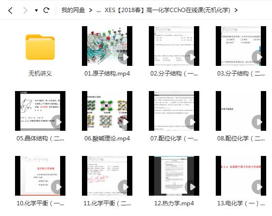 春高一化学CChO无机化学直播课程+讲义