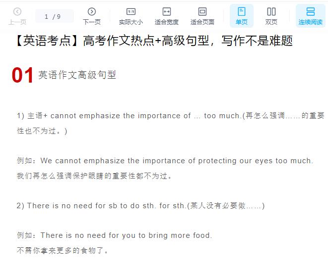 【英语考点】高考作文热点+高级句型，写作不是难题