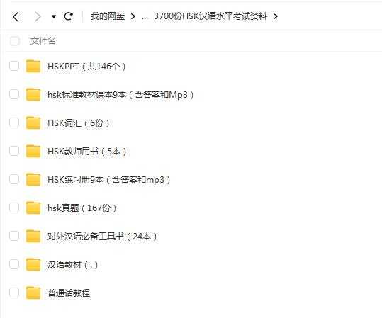 3700份HSK汉语水平考试资料【网盘资源分享】