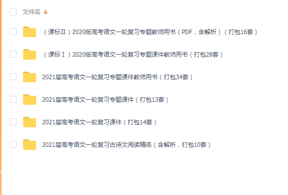 高中语文 新高三生第一轮复习资料包合集 百度网盘下载 评论 59 A+ 所属分类:高中语文